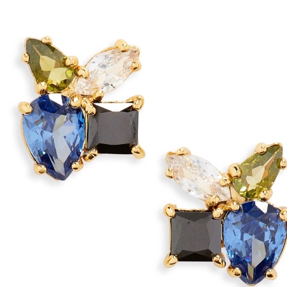 Kate Spade Blue and Green Gemstone Earrings 💙 NIB/ NWT - Picture 3 of 6